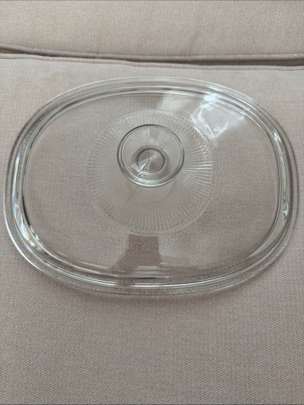 9x7” Pyrex Lid 18.  F12C.   A